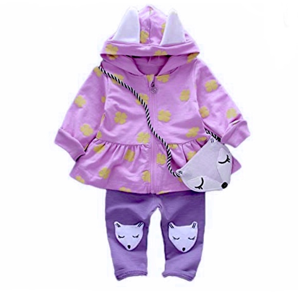 Other - 🦊 Girls (4T) Fox Matching 3 Piece Set 🦊